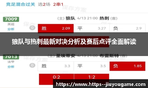 狼队与热刺最新对决分析及赛后点评全面解读